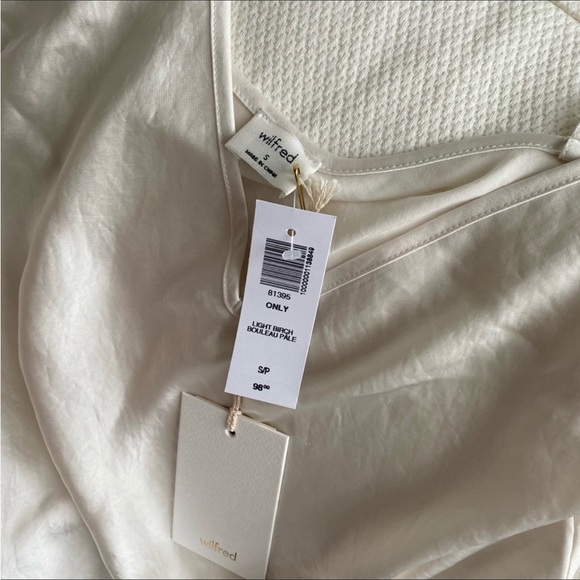 BNWT Aritzia Wilfred Only Mini Dress Light Birch - Small - Picture 5 of 5
